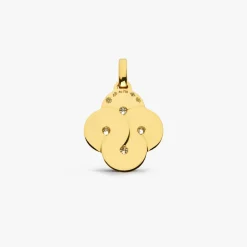 Hot Arthus Bertrand Pendentif Or Jaune 4 Diamants Enlacé