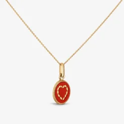 Online Arthus Bertrand Pendentif Or Jaune Cœur - Rouge Empire
