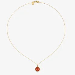 Online Arthus Bertrand Pendentif Or Jaune Cœur - Rouge Empire