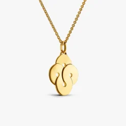 New Arthus Bertrand Pendentif Or Jaune Enlacé