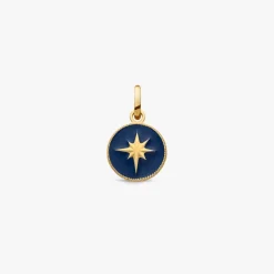 Online Arthus Bertrand Pendentif Or Jaune Etoile - Bleu Marine