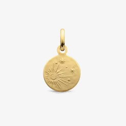 Clearance Arthus Bertrand Pendentif Or Jaune Lune - Bleu Roi