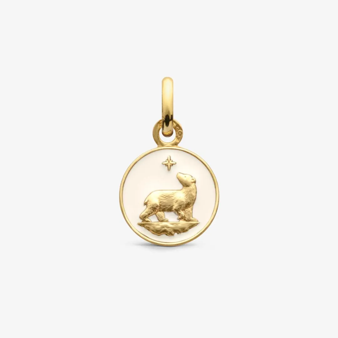 New Arthus Bertrand Pendentif Or Jaune Ours - Ivoire