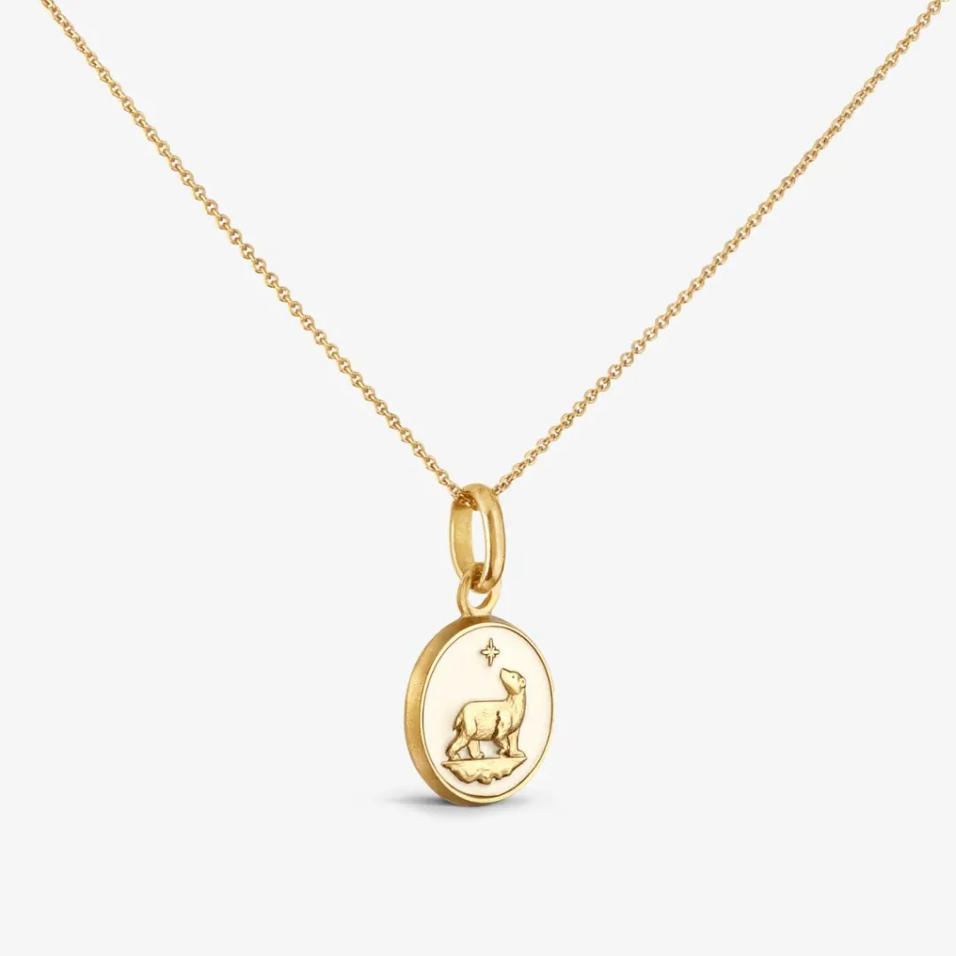 New Arthus Bertrand Pendentif Or Jaune Ours - Ivoire