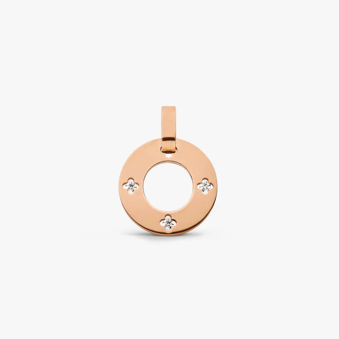 New Arthus Bertrand Pendentif Or Rose 3 Diamants Royale
