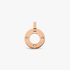 New Arthus Bertrand Pendentif Or Rose 3 Diamants Royale