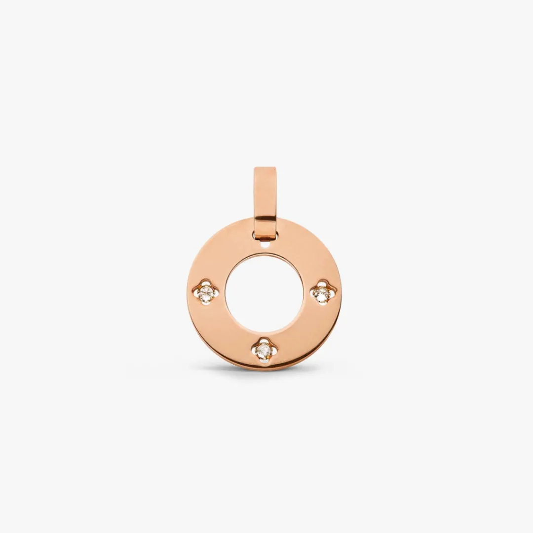 New Arthus Bertrand Pendentif Or Rose 3 Diamants Royale
