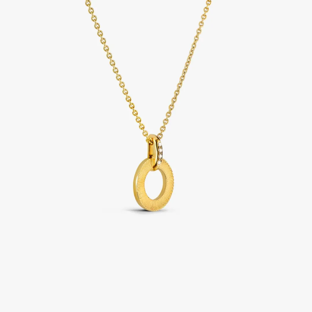Hot Arthus Bertrand Pendentif Ruban Or Jaune et Diamants