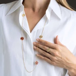 Sale Arthus Bertrand Sautoir Gloria Étoilée Rouge
